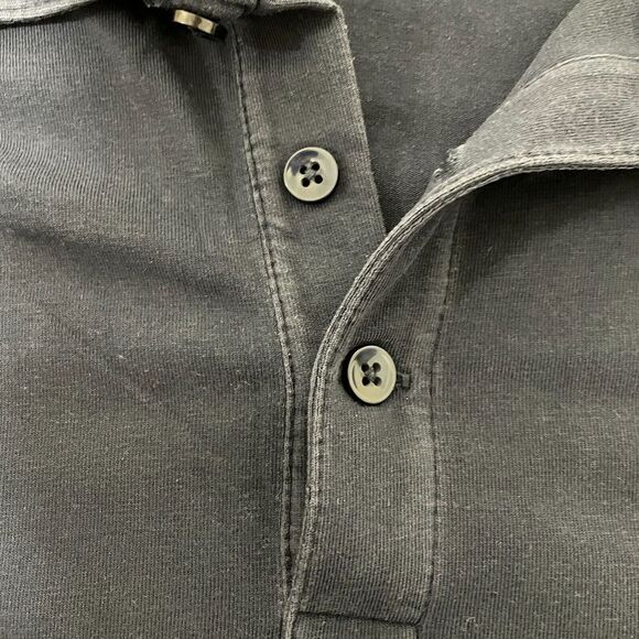 Patrick Assaraf Shirt Mens Extra Large Navy Blue Polo Pima Cotton Stretch Soft - Picture 4 of 9